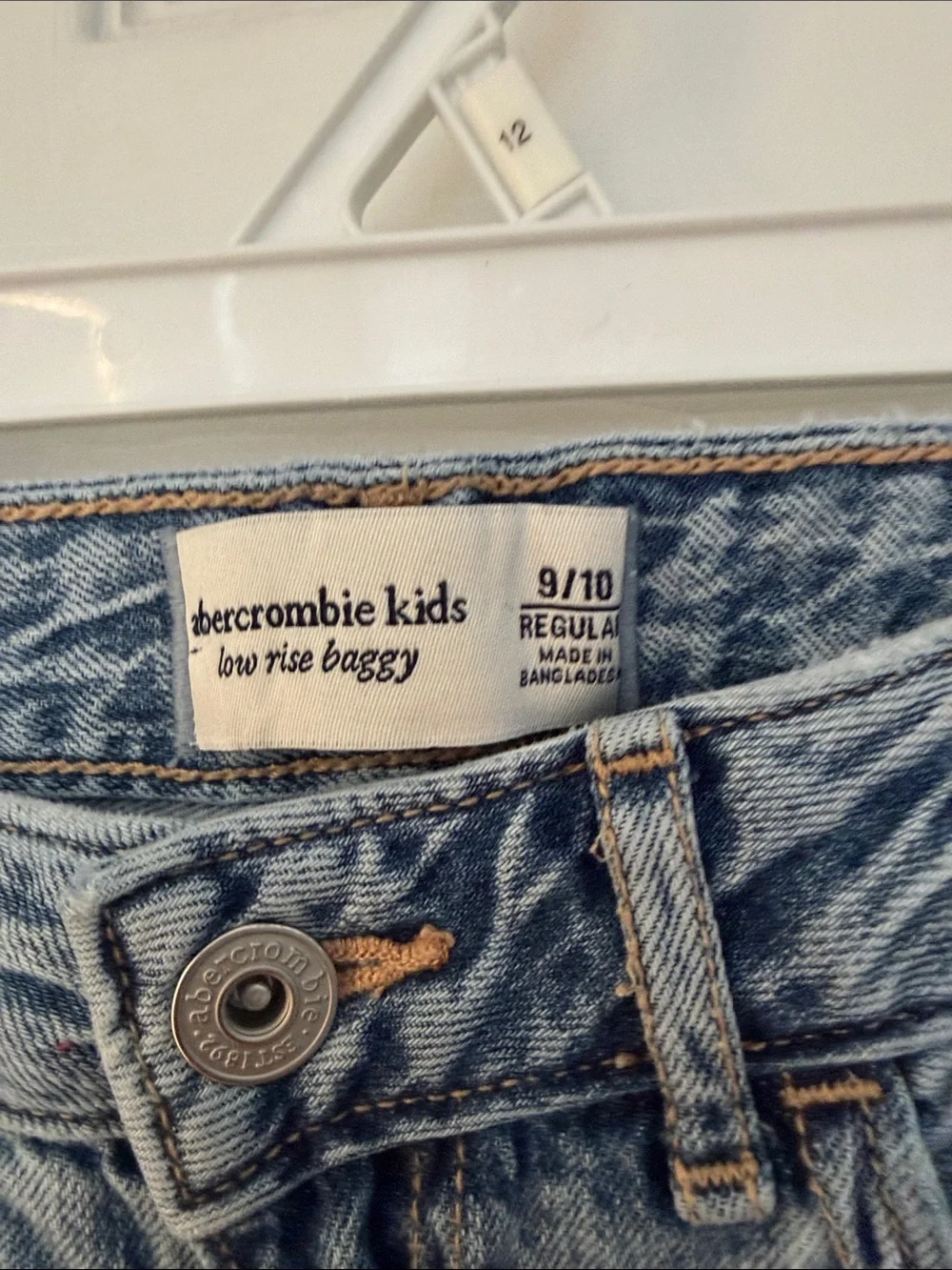 abercrombie kids Light Blue Wide-Leg Jeans